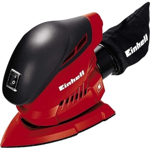 Lijadora Multifuncional Einhell - TH-OS 1016. Potencia de 100 W, 24.000 oscilaciones por minuto, empuñadura suave, bolsa para polvo, sistema de extracción, y 1 papel de lija...