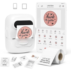 Máquina Etiquetadora Adhesivas P50 MARKLIFE - Impresora de Etiquetas Bluetooth Mini Label Maker térmica portátil para Retail, Código de Barras, Pequeña Empresa, Hogar y Oficina