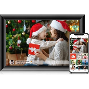Marco de Fotos Digital WiFi FRAMEO, Pantalla táctil LCD de 10,1 Pulgadas con Resolución de 1280x800, Giro Automático, 16 GB de Memoria Interna, Comparta Momentos al Instante