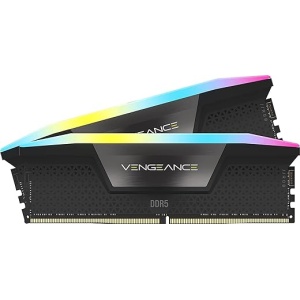 Memoria Corsair Vengeance RGB DDR5 de 64GB (2x32GB) a 6400MHz C32 para Desktop Intel (Regulación de Voltaje Integrada, Perfiles XMP 3.0 Personalizables, Diseño Compacto,