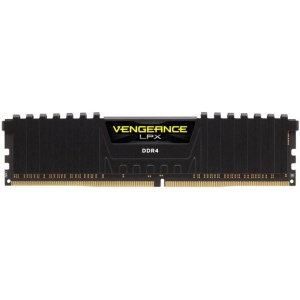 Memoria interna Corsair Vengeance LPX de 16 GB (1 módulo de 16 GB), a 2666Mhz, DDR4 en color negro