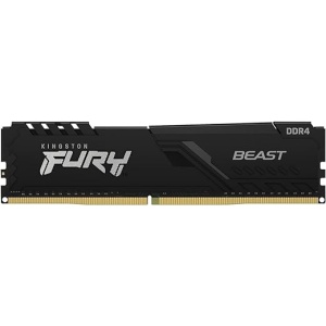 Memoria Kingston FURY Beast de 8GB 3200MHz DDR4 CL16 para Computadoras de Escritorio, Módulo Individual KF432C16BB/8