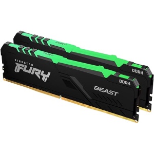 Memoria para Ordenadores de sobremesa Kingston FURY Beast RGB 16GB (2x8GB) DDR4 3200MT/s CL16 Kit de 2 - Modelo KF432C16BBAK2/16