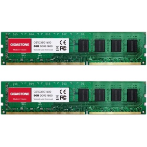 Memoria RAM de Escritorio Gigastone 16GB (2x8GB) DDR3-1600MHz PC3-12800 CL11 1.5V UDIMM 240 Pin sin búfer sin ECC para Computadora PC de Escritorio (Sólo para Escritorio)