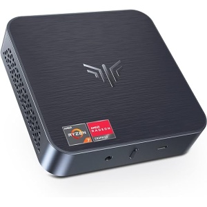 Mini PC NiPoGi AM02, AMD Ryzen 7 3750H, 16 GB DDR4 / 512 GB SSD, Computadora de escritorio compacta, para el hogar u oficina, con Gráficos Radeon RX Vega 10, HDMI+VGA 4K 60 Hz, 5G