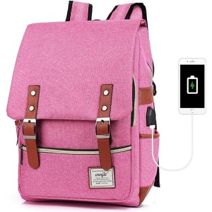 Mochila de Viaje para Ordenador Portátil HASAGEI Ukbb0006 Wenjie, Diseño Unisex Vintage en Color Negro para Niños