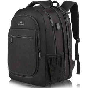Mochila grande extensible MATEIN para portátil, con compartimento para ordenador de 15.6 pulgadas y puerto USB, antirrobo e impermeable ideal para el trabajo diario y viajes,...