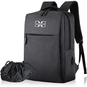 Mochila Negra Impermeable para Ordenador Portátil de 15.6 Pulgadas Unisex con Puerto USB. Ideal para Trabajo o Estudios. Incluye Funda para