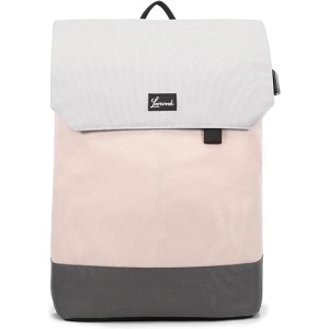 Mochila Portátil para Mujer LOVEVOOK, 15.6 Pulgadas, Elegante, Antirrobo e Impermeable con Puerto de Carga USB, Ideal para Viajes, Universidad, y Negocios - Color Rosa