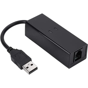 Modem de Fax Externo USB 2.0, Modem de Datos de Fax de Voz y Acceso Telefónico USB 56K para Win7 Win8 Win10 XP, con Conexión Rápida (V.92)