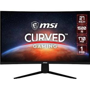 Monitor Curvo para Gaming MSI G273CQ de 27" WQHD (2560 x 1440), Panel VA, 170Hz / 1ms, AMD FreeSync Premium, HDR Ready, Curvatura 1500R, Color Negro