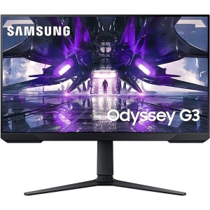 Monitor Odyssey G32A de 27" de SAMSUNG LS27AG320NUXEN: Tasa de refresco de 165Hz, Tiempo de respuesta de 1ms, AMD FreeSync Premium, Diseño sin bordes ergonómico, color negro