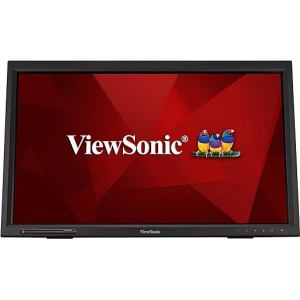 Monitor táctil ViewSonic TD2423 de 24" Full HD con HDMI, USB, multitáctil de 10 puntos, soporte integrado, altavoz y color negro