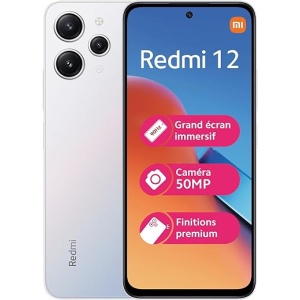 Móvil Smartphone XIAOMI Redmi 12, 8GB de RAM y 256GB de almacenamiento en color plata polar