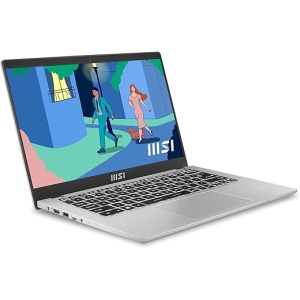 MSI Modern 14 C12M-078XES - Portátil de 14" FHD (1920 * 1080), 60Hz (Intel i5-1235U, 8GB RAM, 512 GB SSD, Gráficos Iris Xe, Free Dos) color plata urbano - Teclado QWERTY español