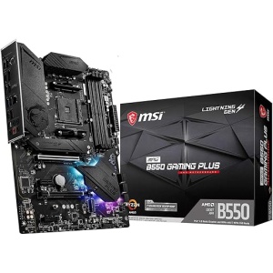 MSI MPG B550 GAMING PLUS - Placa base de alto rendimiento para juegos (AMD AM4 DDR4 M.2 USB 3.2 Gen 2 HDMI ATX), procesadores AMD Ryzen de la serie 5000