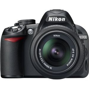 Nikon D3100 - Cámara réflex digital de 14.2 Mp con pantalla de 3 pulgadas, estabilizador óptico, grabación de video Full HD, color negro - incluye objetivo AF-S DX 18-55mm VR...