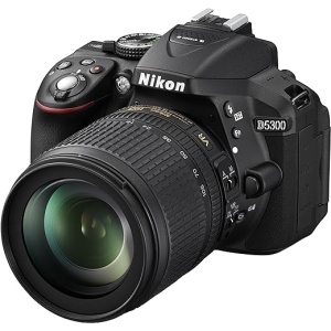Nikon D5300 - Cámara réflex con sensor CMOS DX de 24.2 MP, pantalla LCD inclinable de 3.2 pulgadas, grabación de vídeo Full HD, enfoque automático dinámico con 39 puntos,...