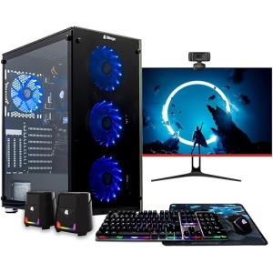 NitroPC - Pack Bronze | Ordenador de juegos completo (AMD Ryzen 5 4650G 6/12 4.2GHz, RX Vega 7, 16GB de RAM, 1TB de almacenamiento M.2, Windows 11 Home | WiFi, Monitor de 24...