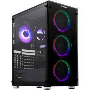 NitroPC - PC Gaming Avanzado Bronze Plus (AMD Ryzen 5 4650G 6 núcleos y 12 hilos 4.2GHz, RX Vega 7, 16GB de RAM, almacenamiento M.2 de 1TB, Windows 11 Home, iluminación RGB,...