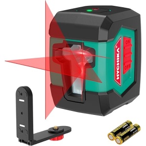 Nivelador Láser HYCHIKA, Rojo Autonivelante, Alcance de 15m, Función Manual/Automática, Resistente al Agua y Polvo IP54, Base Magnética Giratoria 360°, Herramienta Profesional...