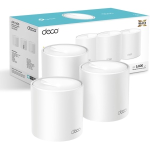 [NUEVO] TP-Link Deco X1500 (paquete de 3) - Sistema WiFi 6 AI Mesh, AX1500 de doble banda 2.4 GHz/5 GHz, cobertura de hasta 600 m2, 3 puertos Gigabit por unidad, canal de banda...