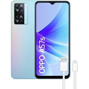OPPO A57s - Teléfono Móvil Desbloqueado, 4GB+128GB, Cámara de 50+2+8MP, Android, Batería de 5000mAh, Carga Rápida de 33W - Color Azul