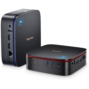 Ordenador Blackview Mini PC Windows 11 Pro, MP60 con 16GB de DDR4 y 512GB de SSD, procesador Intel Celeron N5095, doble HDMI de alta definición 4K, WiFi Dual-Band 2.4G+5G,...