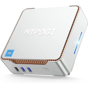 Ordenador de Sobremesa Mini NiPoGi GK3PRO, 16GB DDR4+512GB M.2 SSD Intel Celeron N5105 (hasta 2,9 GHz), con WiFi 2.4G/5G, Bluetooth4.2, Pantalla Triple, 4K, para Negocios y Oficina