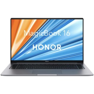 Ordenador portátil HONOR MagicBook 16 (Pantalla FullView IPS FHD de 16,1 Pulgadas a 144Hz, Ryzen 5600H de AMD, 16GB de RAM, 512GB de SSD), Cuerpo metálico, Sensor de Huella,...