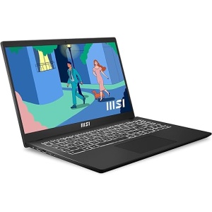 Ordenador portátil ultraligero MSI Modern 15 B12M-449XES de 15.6" 16:9 FHD, 60Hz (Intel Core i5-1235U, 8GB RAM, 512GB SSD, gráficos Iris Xe, Free Dos) color negro clásico - Teclado