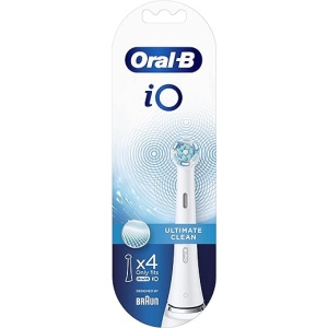 Pack de 4 Cabezales de Recambio Oral-B iO Ultimate Clean, Color Blanco - Original