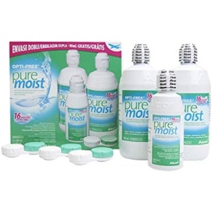 Pack de Alcon OPTI-FREE PUREMOIST: 2 botellas de 300ml y 1 botella de 90ml