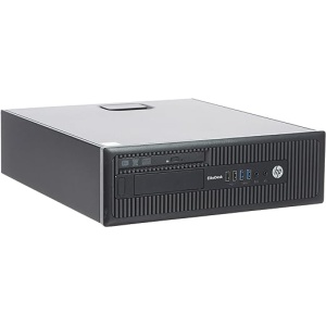 PC de escritorio HP EliteDesk 800 G1 SFF en negro, Intel Quad Core i5-4570 de 3.20GHz, 8GB de RAM, 256GB de SDD con Windows 10 Pro (Reacondicionado)