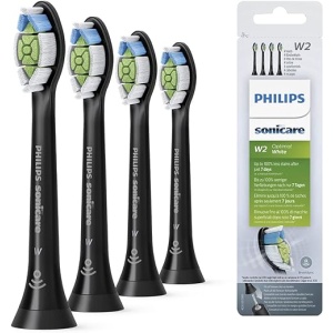 Philips Sonicare W2 Optimal White - Juego de 4 Cabezales estándar para Cepillo de Dientes Eléctrico Sónico (Modelo HX6064/11)