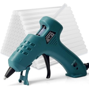 Pistola de Silicona Caliente 50W con 80 barras de Pegamento para manualidades y reparaciones en el hogar y la oficina