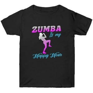 Playera de Mujer con Estampado Gráfico Ajuste Regular para Baile de Zumba, Ideal para Chicas Adolescentes en Verano, Informal con Mangas Cortas