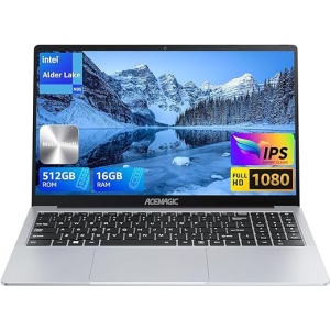 Portátil ACEMAGIC Intel 12th Alder Lake N95 con procesador 𝐃𝐄𝐑𝐑𝐎𝐓𝐀 𝐀 𝐍𝟓𝟎𝟗𝟓 (hasta 3.4Ghz), diseño ligero de metal de 15.6", 16GB de memoria DDR4, 512GB de almacenamiento SSD...