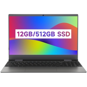 Portátil BMAX X15Plus 15.6 Pulgadas, 12GB RAM 512GB SSD, Procesador Intel Jasper Lake N5095, 4 núcleos hasta 2.9GHz, USB 3.0x2, Mini HDMI, WiFi, BT4.2