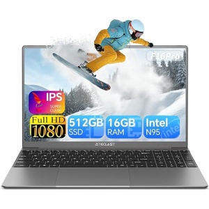 Portátil TECLAST F16Pro de 15.6" con 16GB de RAM y 512GB de SSD, teclado retroiluminado, procesador Intel N95 hasta 3,4GHz, WiFi 6, resolución 1920x1080, batería de 5000mAh,...