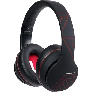 PowerLocus Auriculares Diadema, Cascos Bluetooth con Micrófono Incorporado, Sonido Estéreo Hi-Fi y Potente Bass, Audífonos Cerrados Inalámbricos y con Cable para