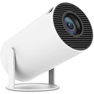 Proyector Portátil Mini con Android 11, Resolución 4k 1080P Full HD, Brillo de 200ANSI 8000L, Conexión WiFi 5G y BT 5.0, Cine Proyector Giratorio 180 ° para TV Stick