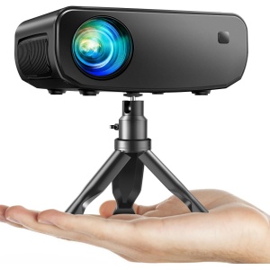 Proyector WiFi Mini ELEPHAS 2024, 15000 Lux, 1080P HD, Portátil, Compatible con iOS/Android/Tablet/HDMI/TV Stick/USB, Incluye Bolsa y Trípode