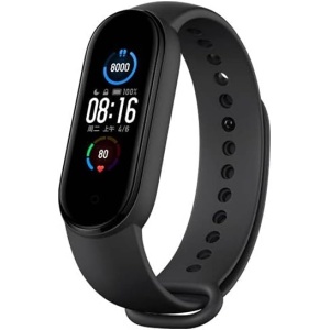 Pulsera inteligente XIAOMI Band 5 con monitor de frecuencia cardíaca, resistente al agua, pantalla color AMOLED de última generación, Bluetooth 5.0, color negro, Mi Band 5 (Mi