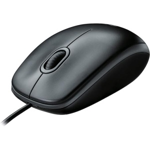 Ratón con Cable Logitech B100 USB, 3 Botones, Seguimiento Óptico, Diseño Ambidiestro, Compatible con PC/Mac/Portátil/Chromebook - Color Negro