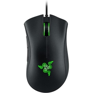 Razer DeathAdder Essential - Mouse de juego con sensor óptico, 6400 DPI (5 botones programables, interruptores mecánicos, agarres laterales de goma), color negro