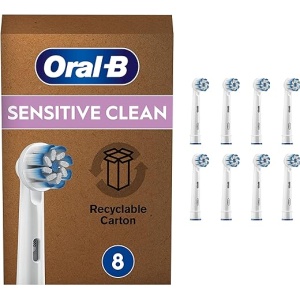 Recambios Oral-B Sensitive Clean, Paquete de 8 unidades, Envase Reciclable, Compatible con el Tamaño del Buzón