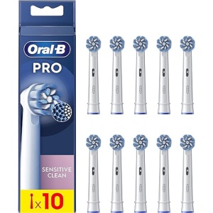 Recambios originales blancos para cepillo de dientes eléctrico Oral-B Pro Sensitive Clean, paquete de 10 cabezales