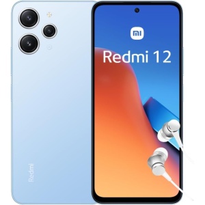 Redmi 12 4G - Teléfono móvil de 4+128GB, Pantalla de 6,79" FHD+ AdaptiveSync 90 Hz, MediaTek G88, Triple cámara de 50MP, batería de 5000 mAh, Azul (Versión ES + 3 años de garantía)