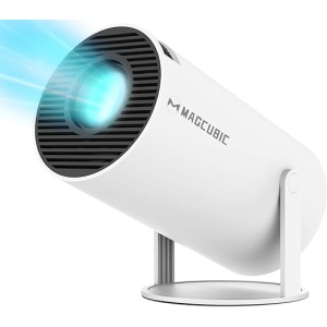 Proyector Mini Portátil con Corrección Automática Keystone, Giratorio 180° 260ANSI 8000L, Resolución Nativa 720P Soporta 4K, WiFi 2.4/5G y...